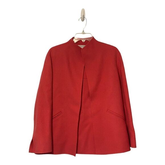 VTG Talbots Wool Cashmere Blend Pink Open Concept Blazer Jacket Sz. 6 - Picture 1 of 10
